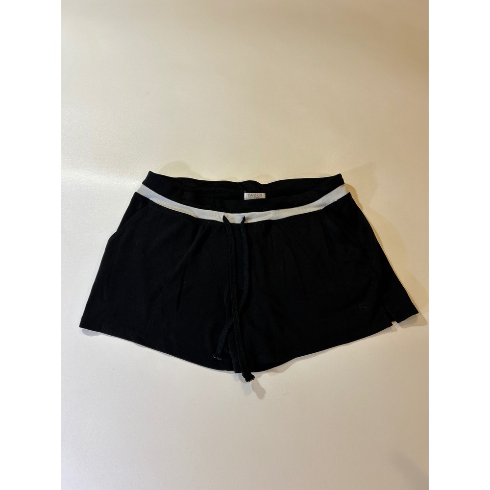 Danskin Now Athletic Shorts Women's Small Black Soot Mesh Waistband Drawstring